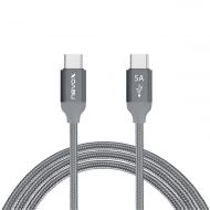 Nevox USB C to USB C cable 20V/5A (100W) Emark IC, 1m – silver grey