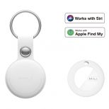 MiLi MiTag - Smart Locator with Leather Key Ring, White