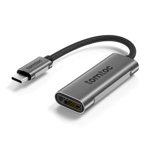 tomtoc Aluminum – USB-C to DisplayPort 1.4 Adapter, 4K@60/120Hz