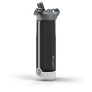 HidrateSpark TAP - Smart Water Bottle with water intake management with Straw, 710 ml, Black