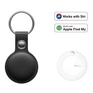 MiLi MiTag - Smart Locator with Leather Key Ring, Black