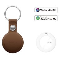MiLi MiTag - Smart Locator with Leather Key Ring, Brown