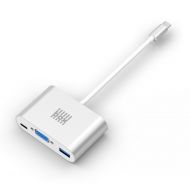 BOX Products USB Type C to VGA + USB 3.0 - Silver