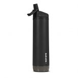 HidrateSpark Steel - Inteligentna butelka ze słomką, 620 ml, czarny