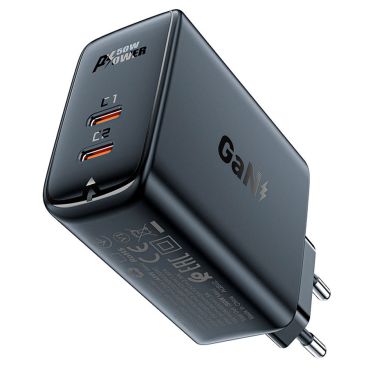 Acefast PD50W GaN charger, black