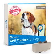 Tractive GPS DOG 4 - Dog GPS Tracker and Activity Monitor, Coffee