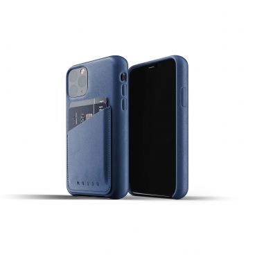 MUJJO Full Leather Wallet Case for iPhone 11 Pro - Monaco Blue