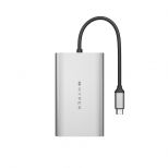 HyperDrive USB-C To Dual HDMI Adapter+PD over USB (M1) - Dual HDMI - USB-C adapter, silver